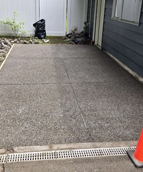 Polished concrete with exposed aggregate in Edmonds 